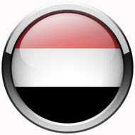 yemen flag gel metal button