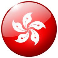Hong Kong Round Glass Button