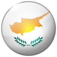 Cyprus Round Glass Button