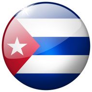 Cuba Round Glass Button
