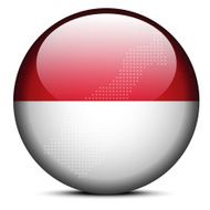 Map with Dot Pattern on flag button of Principality Monaco