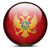 Map with Dot Pattern on flag button of Montenegro