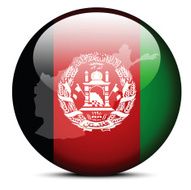 Map on flag button of Islamic Republic Afghanistan