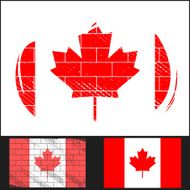 Scratched flag of Canada