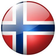 Norway Round Glass Button