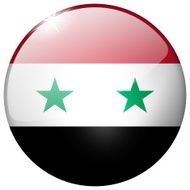 Syria Round Glass Button