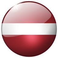 Latvia Round Glass Button