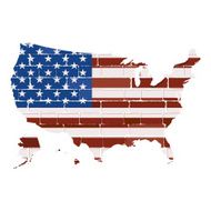 USA Map and flag N3