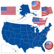 USA vector set