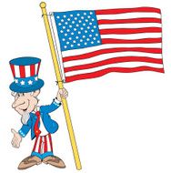 Uncle Sam Holding Flag N2