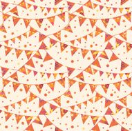 Party Bunting Flags Seamless Pattern Background