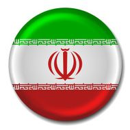 Iran Flag 3D Round Icon