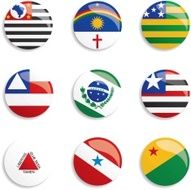 Brasils Flags Buttons
