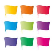 Set of colorful flags