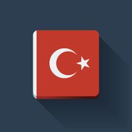 Button with flag of Turkey