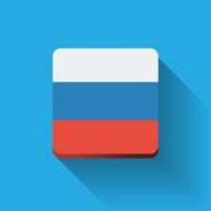 Button with flag of Russia