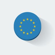 Round icon with flag of European Union