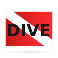 Scuba Dive Flag Illustration