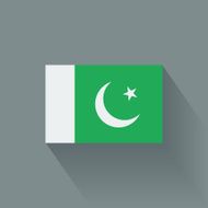 Flat flag of Pakistan
