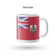 Bermuda flag souvenir mug on white background N2