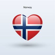 Love Norway symbol Heart flag icon