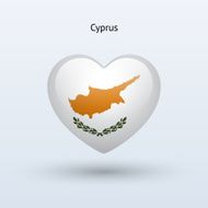 Love Cyprus symbol Heart flag icon