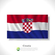 Croatia waving flag isolated against white background vector illustration