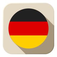 Germany Flag Button Icon Modern N2