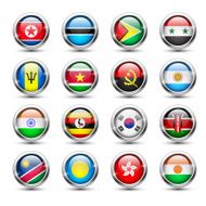 World flag glass icons