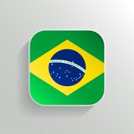 Vector Button - Brazil Flag Icon
