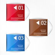 Set of bookmarks stickers labels arrows tags