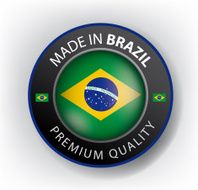 Made in Brazil Brazilian seal Flag (Vector)