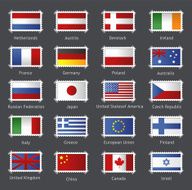 Vector world flags