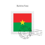 Burkina Faso Flag Postage Stamp
