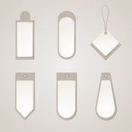 Paper price tag on wooden plate