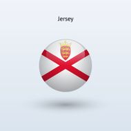 Round flag of Jersey