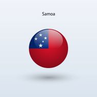 Round flag of Samoa