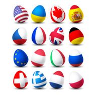 easter egg with flag
