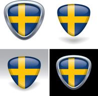 Swedish Flag Button Icon