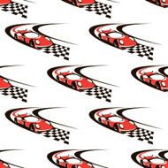 Car racing seamless pattern
