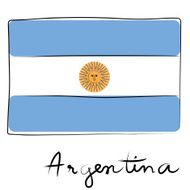 Argentine flag doodle N2