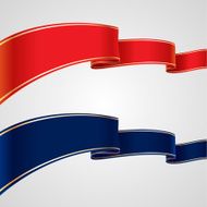 red blue ribbons