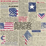 Newspaper with flag USA