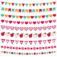 Vector flags and decoration set