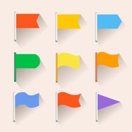 Set of Flag icons Flat style N2