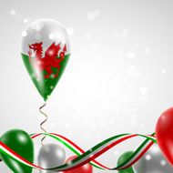 Flag of Wales on balloon