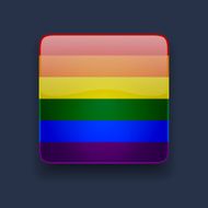 Square icon with rainbow flag N2