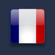 Square icon with flag of France N2