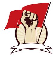Fist with flag