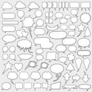 huge cartoon speech bubble set
